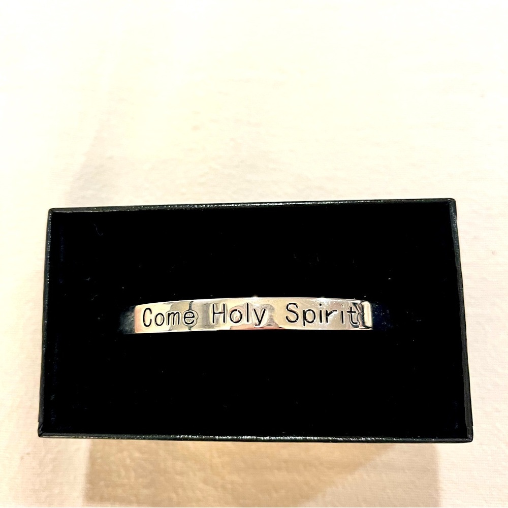 NWOT Holy Spirit Silver Cuff Bracelet